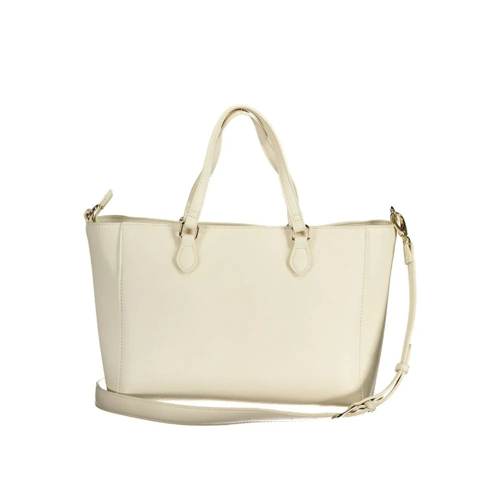 Mario Valentino White Polyethylene Handbag - Shopper Bags