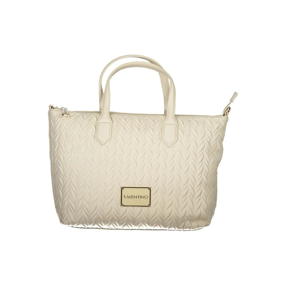 Mario Valentino White Polyethylene Handbag - Shopper Bags