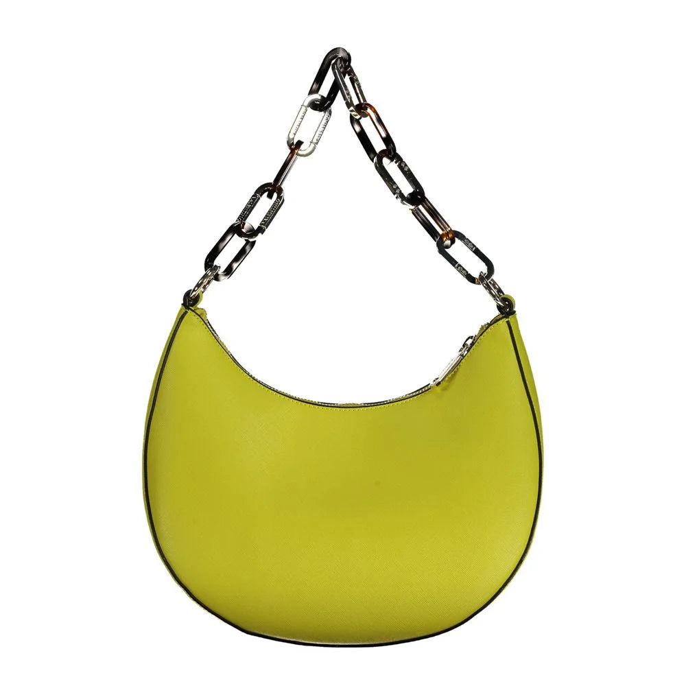 Mario Valentino Yellow Polyethylene Women Handbag - Half-Moon Bags