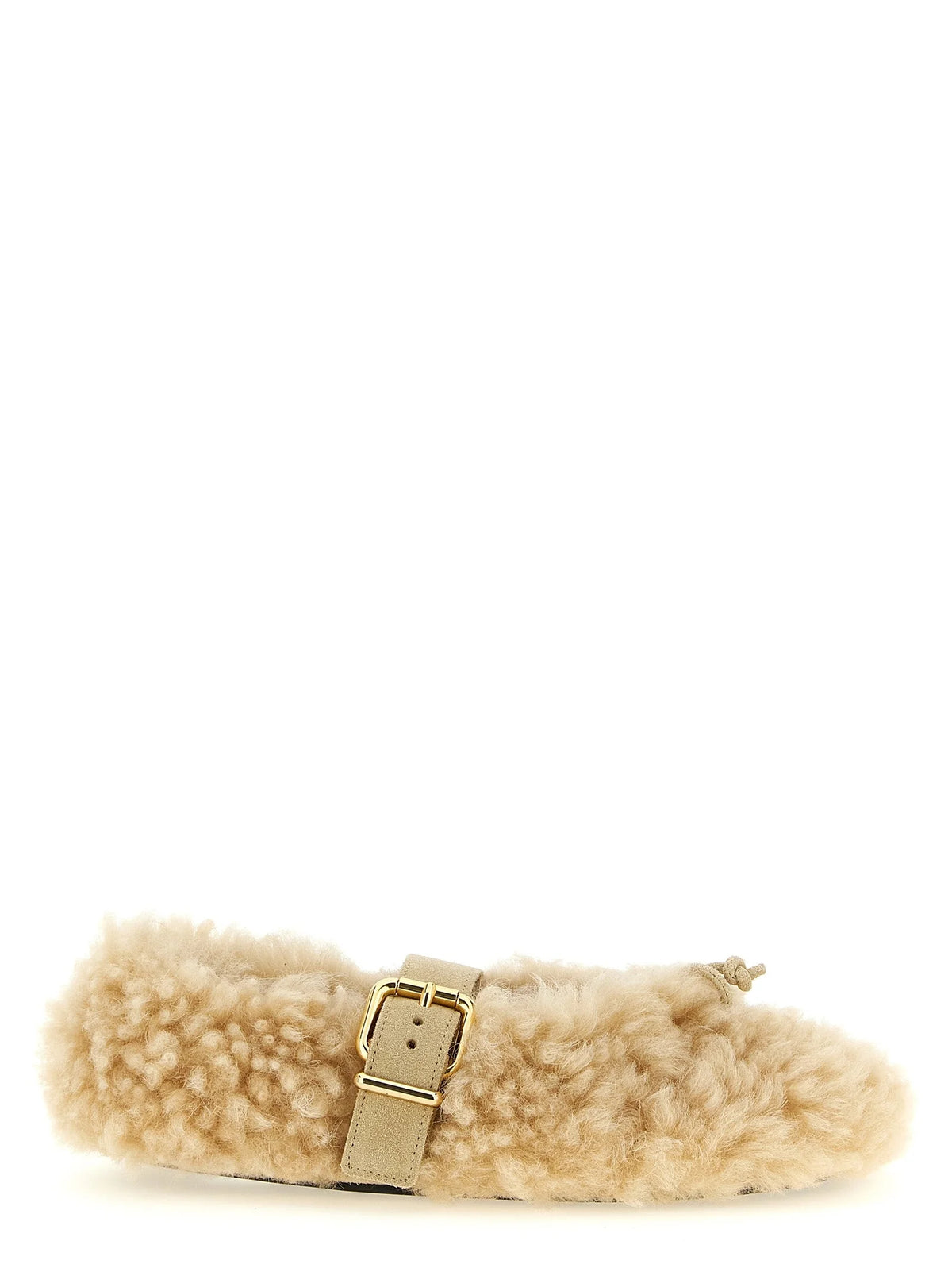 Marni Beige Lambskin Ballet Flats - EU38/US8