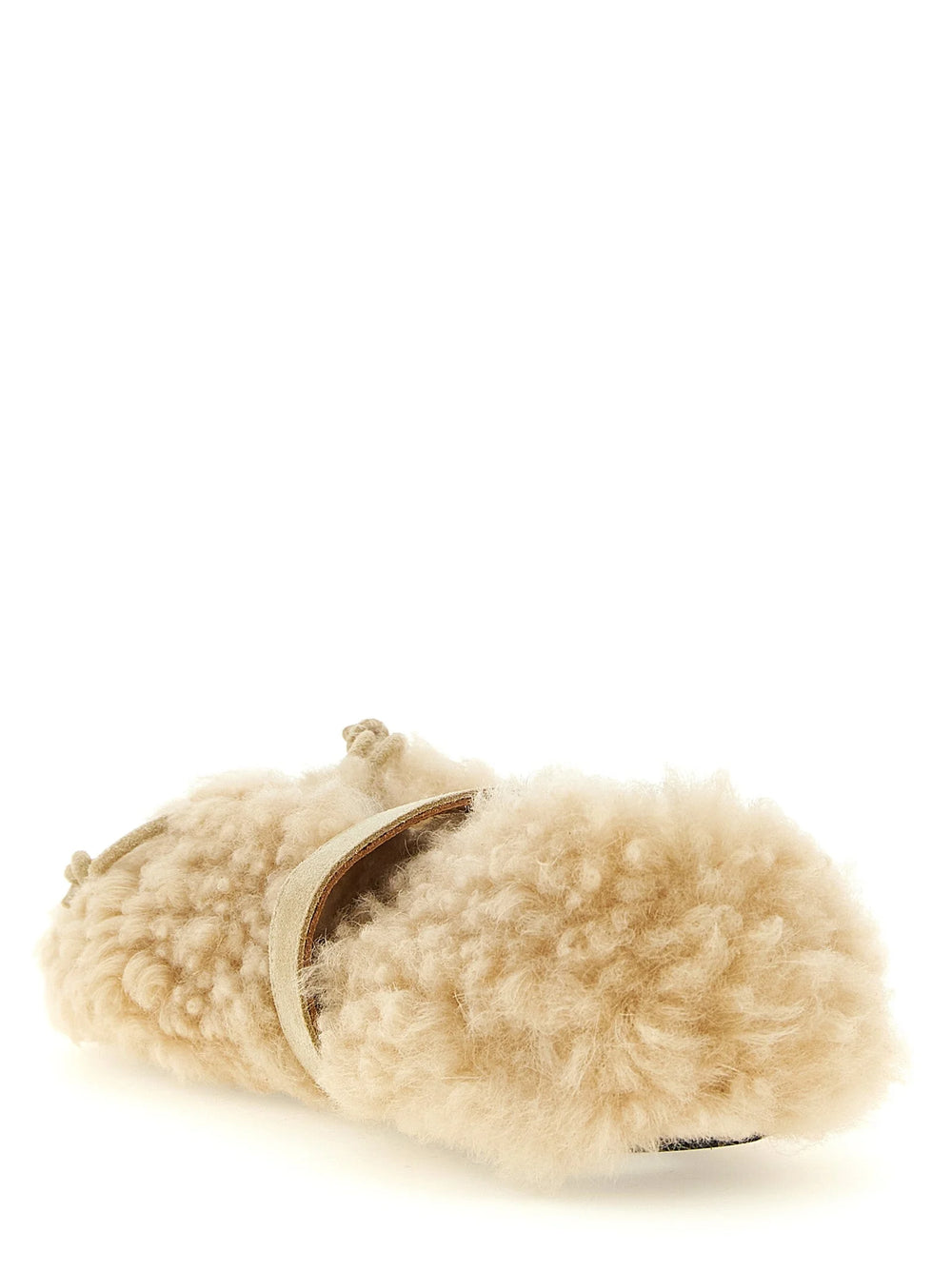 Marni Beige Lambskin Ballet Flats - EU38/US8