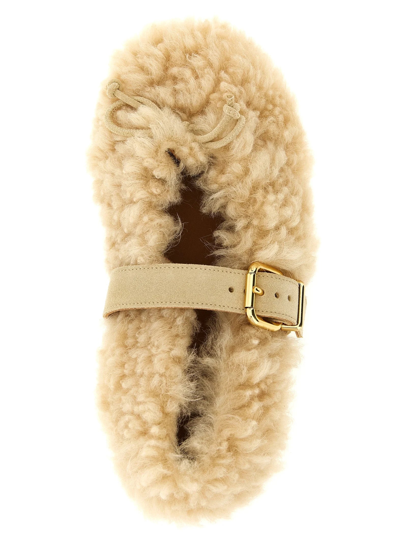 Marni Beige Lambskin Ballet Flats - EU38/US8