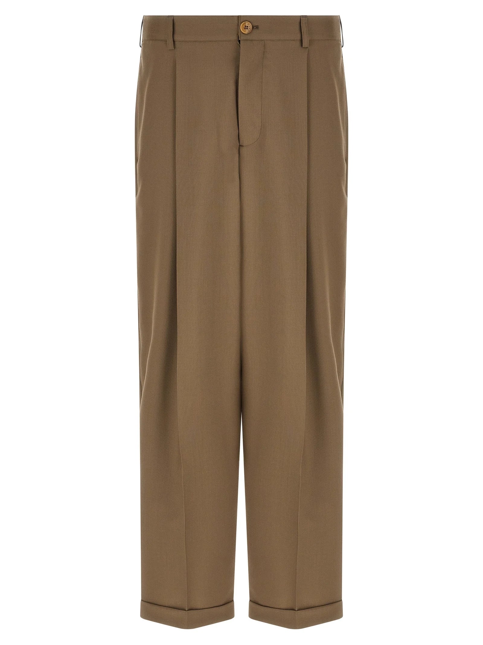 Marni Beige Virgin Wool Casual Pants