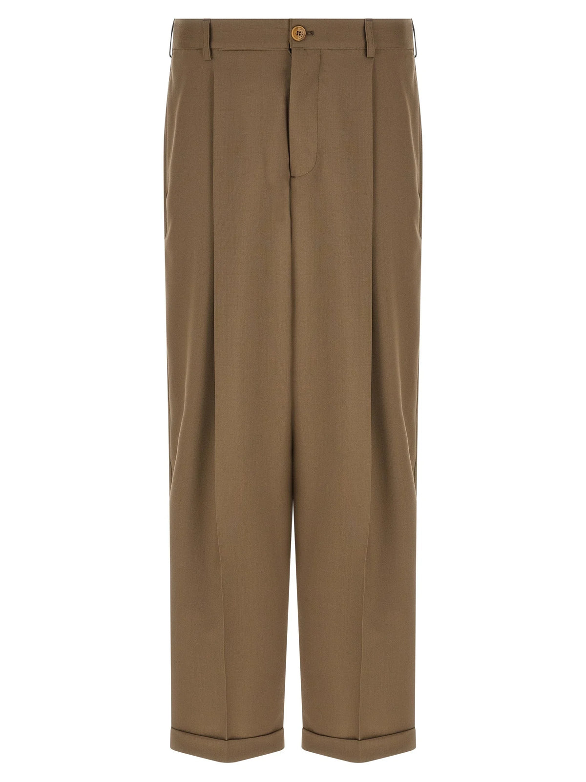 Marni Beige Virgin Wool Casual Pants