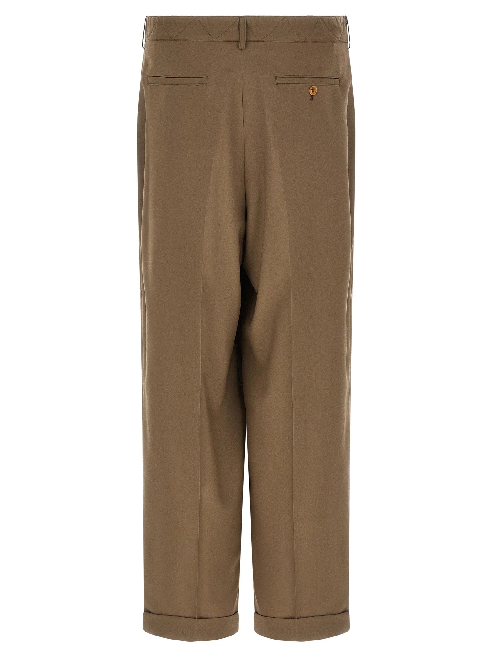 Marni Beige Virgin Wool Casual Pants