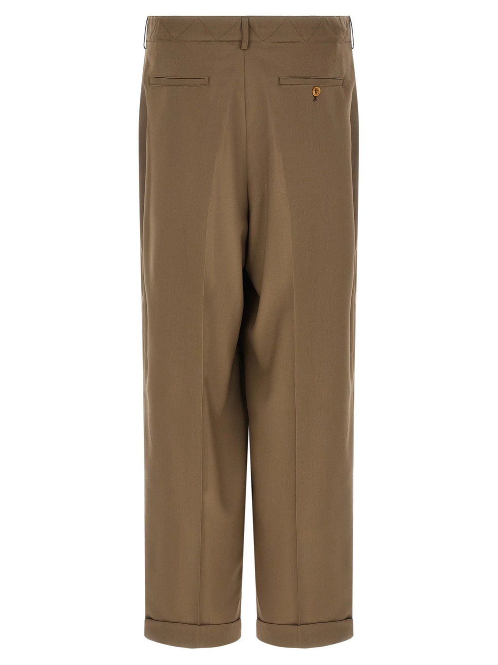 Marni Beige Virgin Wool Casual Pants