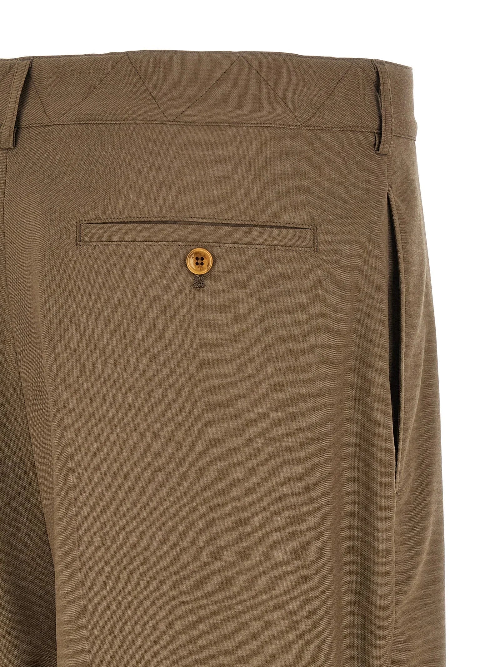 Marni Beige Virgin Wool Casual Pants