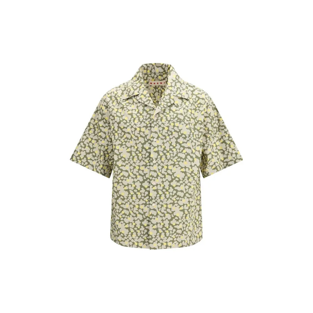 Marni Bicolor Cotton Pattern Shirt
