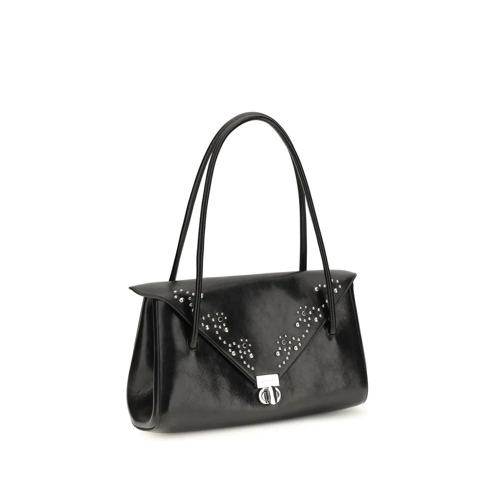 Marni Black Calf Leather Bos Taurus Shoulder Bag
