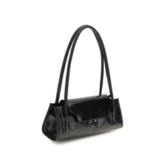 Borsa a spalla Marni in vitello nero Bos Taurus