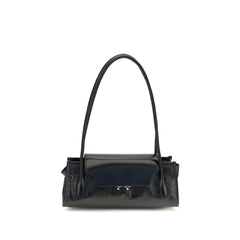 Borsa a spalla Marni in vitello nero Bos Taurus