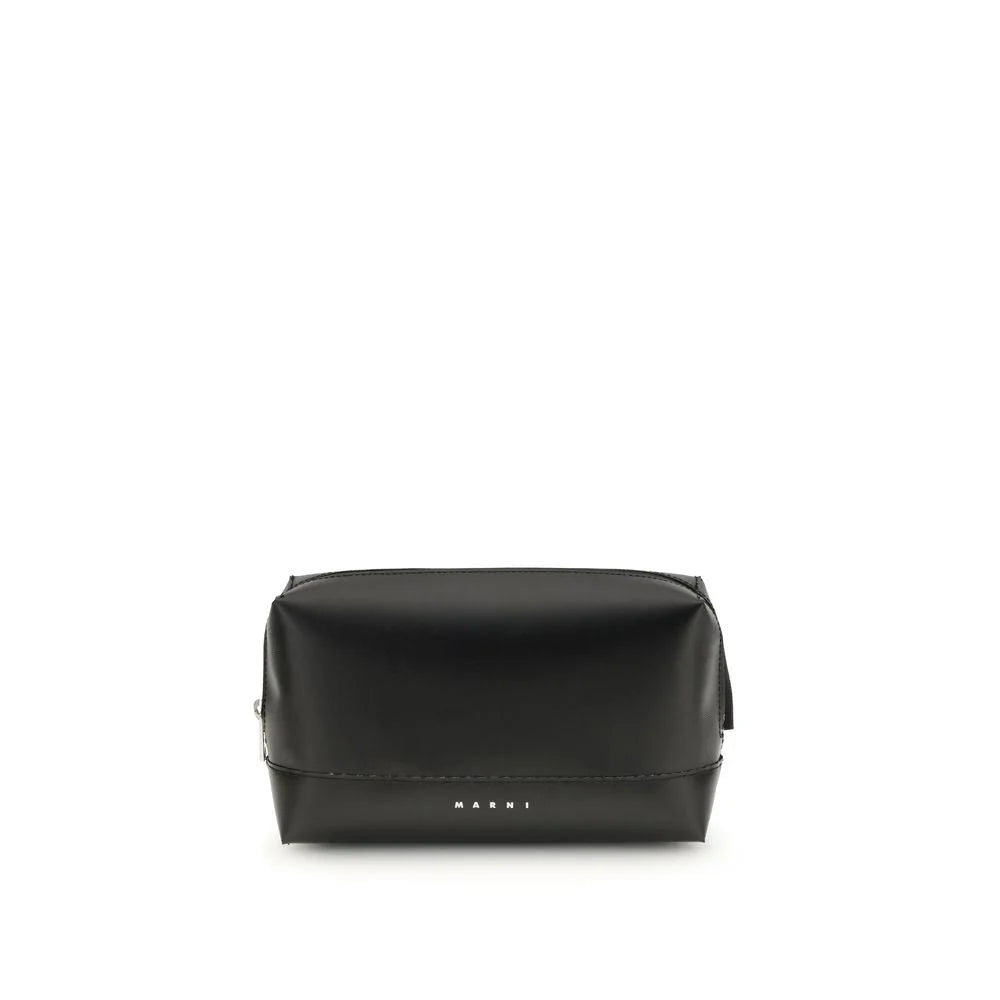 Marni Black Calf Leather Bos Taurus Shoulder Bag