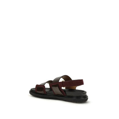 Marni Black Calf Leather Bos Taurus Strap-On Sandals - EU41/US11