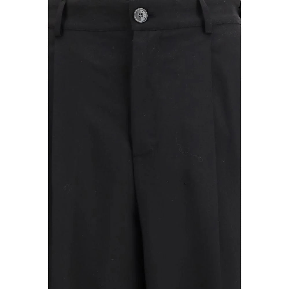Marni Black Fleece Wool Casual Pants - Trousers