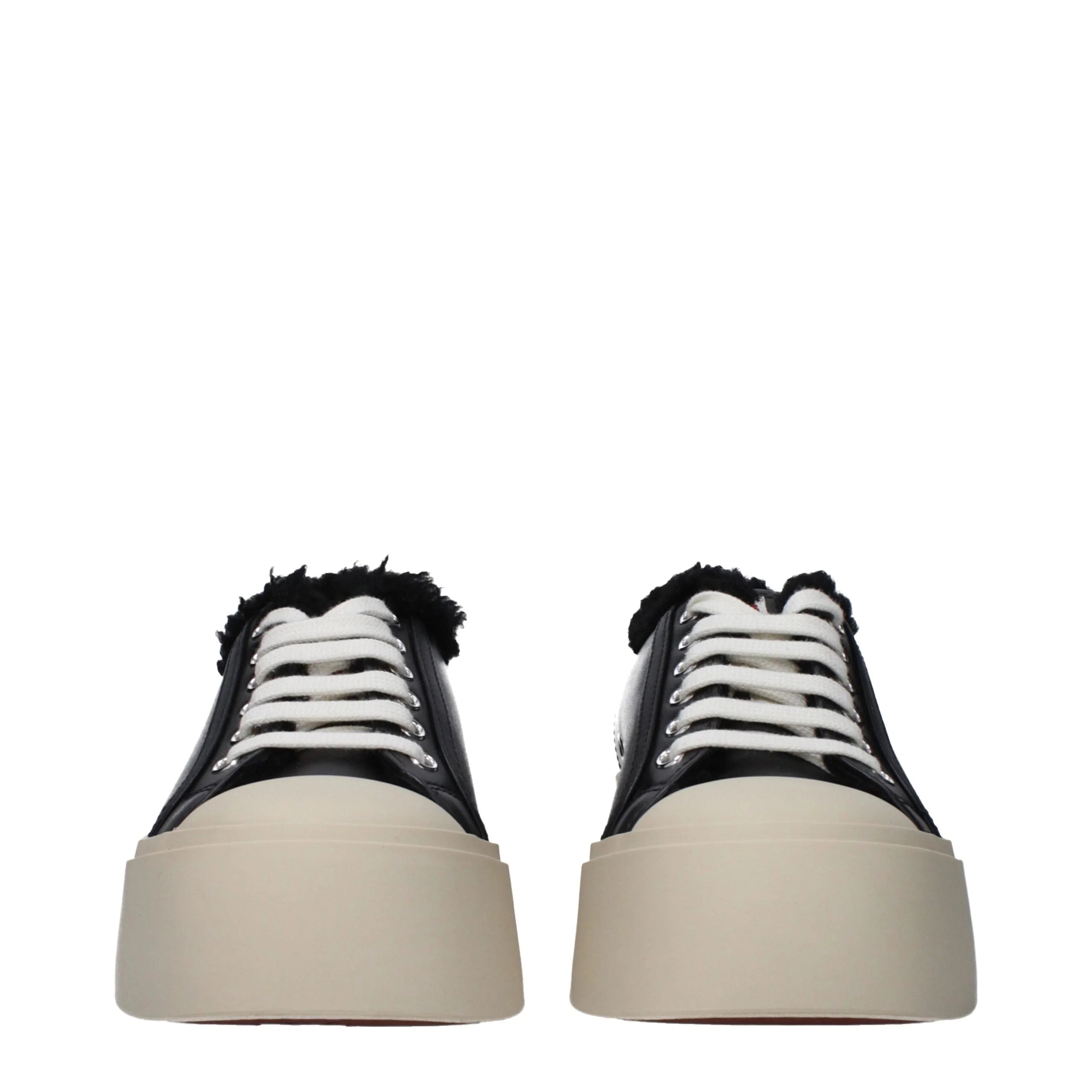 Marni Black Leather Chunky Sneakers