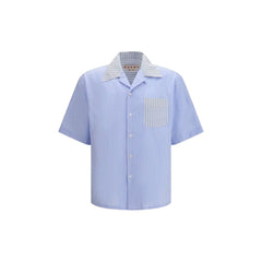 Marni Blauw katoenen geruit shirt - IT50 | L