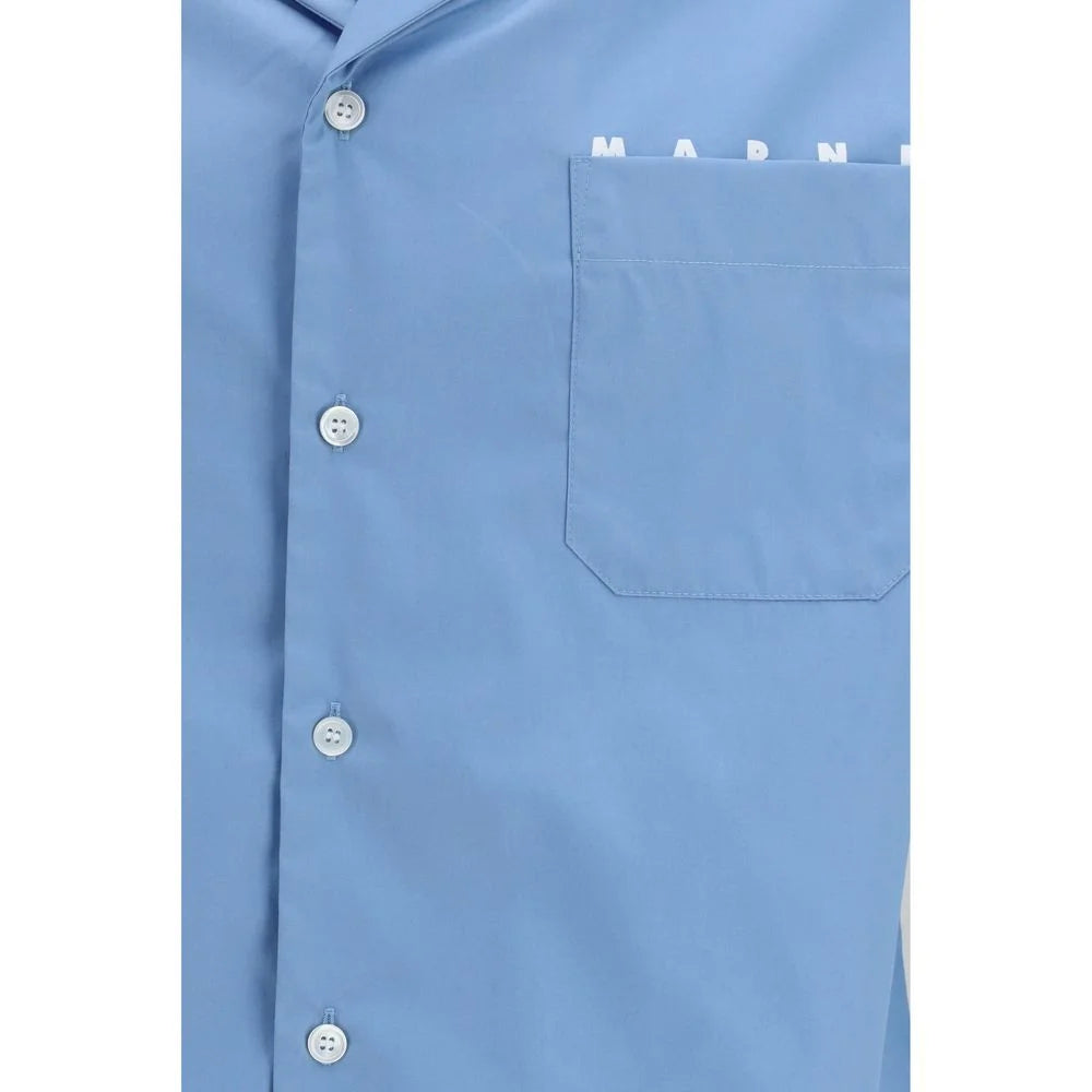 Marni Blue Cotton Shortsleeve Shirt
