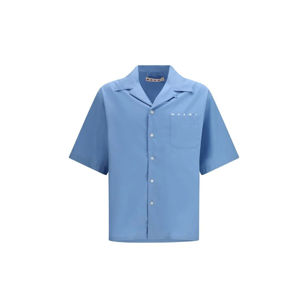 Marni Blue Cotton Shortsleeve Shirt