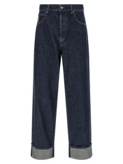 Marni Blue Cotton Straight-Leg Jeans