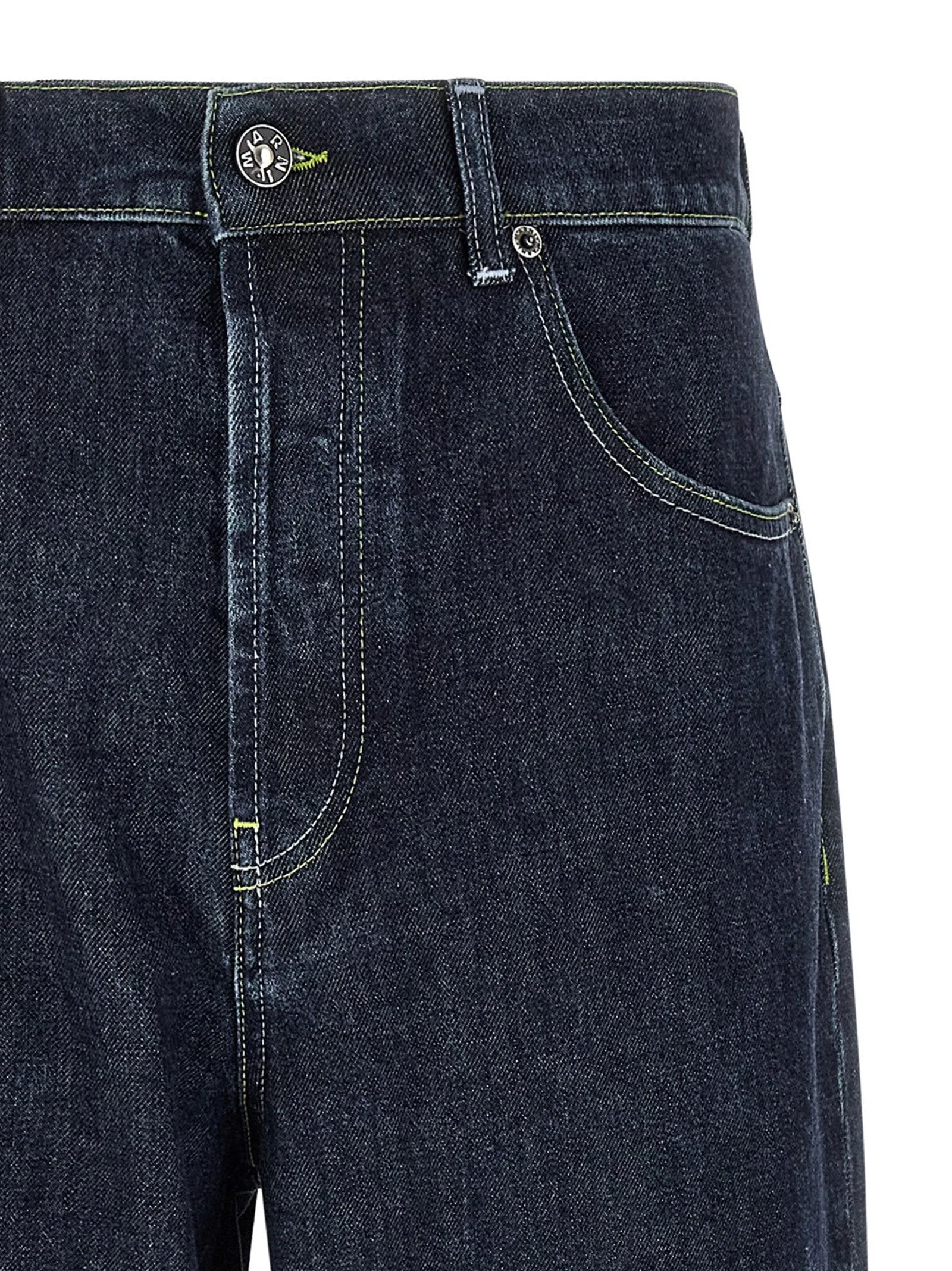 Marni Blue Cotton Straight-Leg Jeans