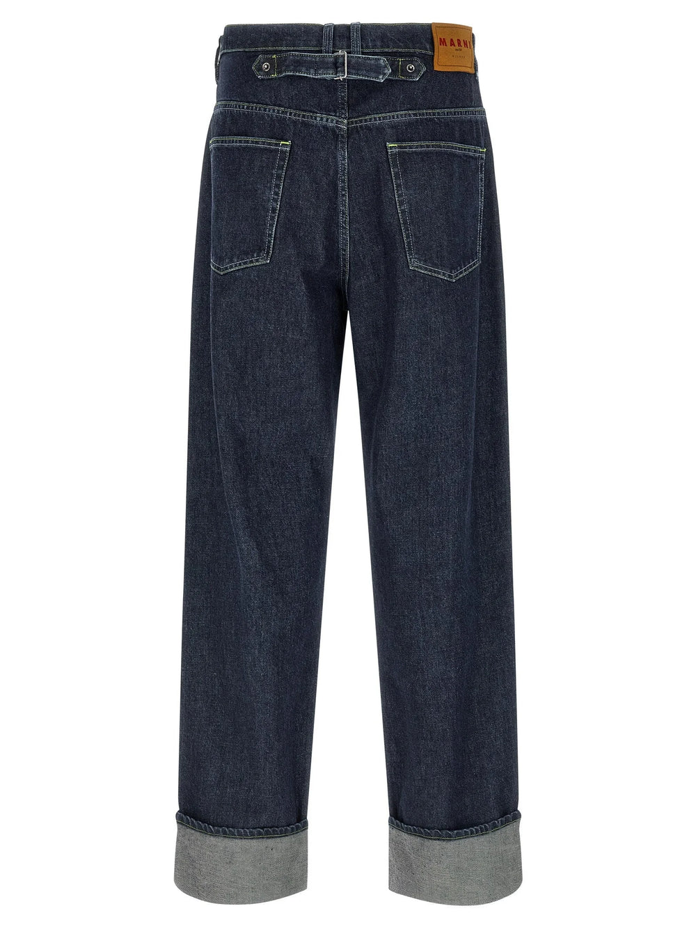 Marni Blue Cotton Straight-Leg Jeans