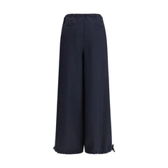 Marni Blue Fleece Wool Casual Pants