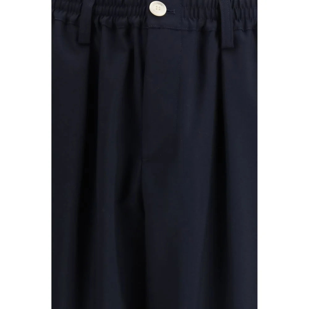 Marni Blue Merino Wool Casual Pants
