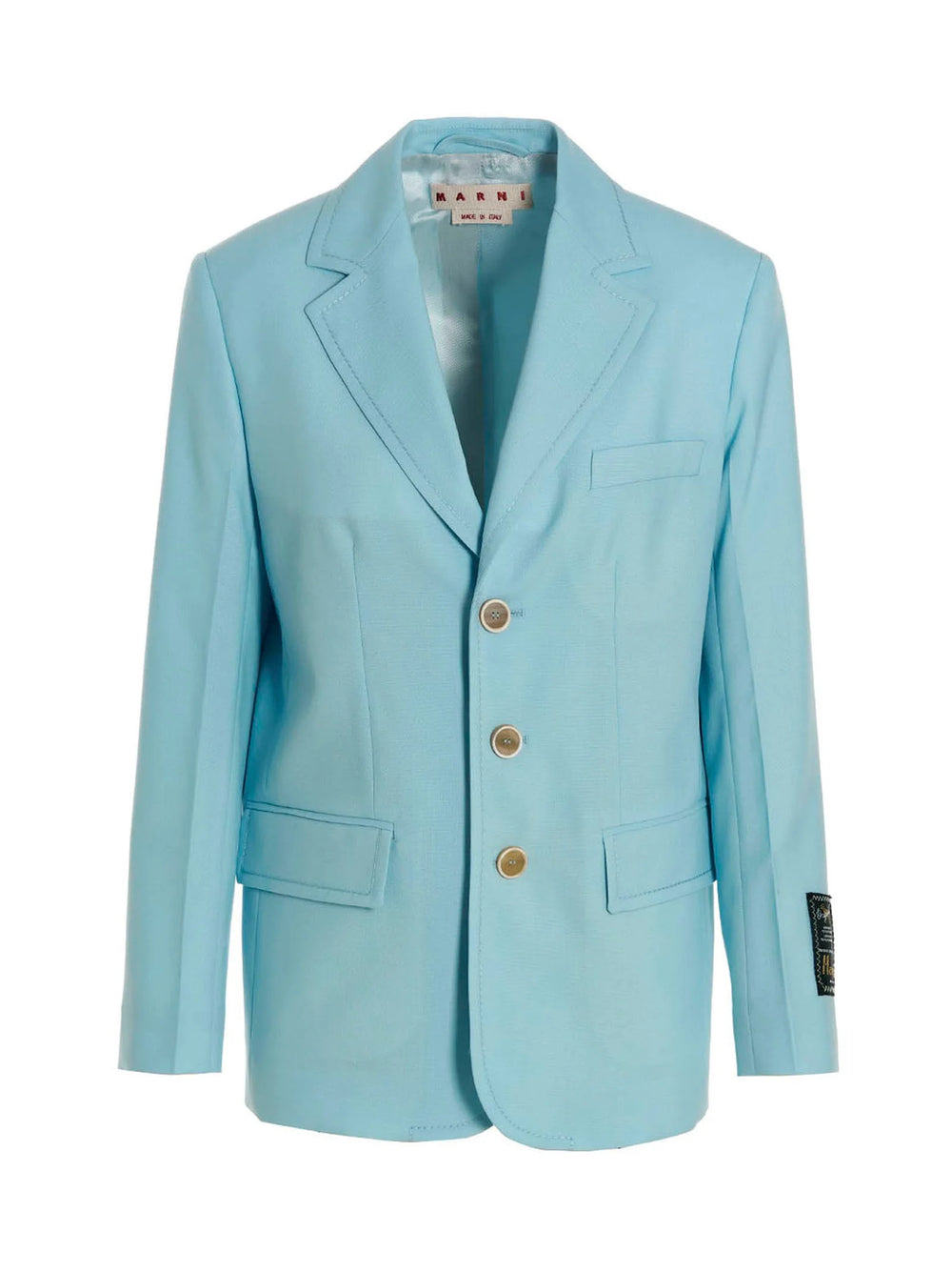Marni Blue Virgin Wool Blazer - IT38