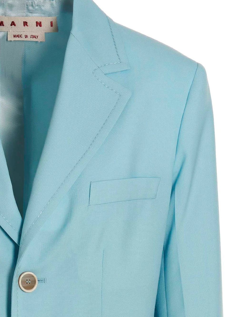 Marni Blue Virgin Wool Blazer - IT38