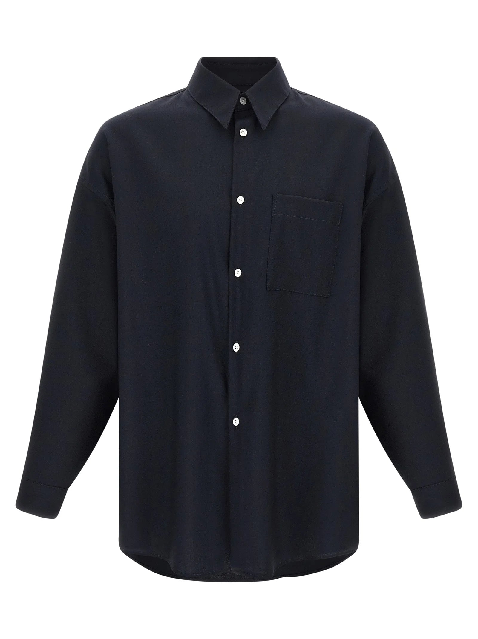 Marni Blue Virgin Wool Blouse - IT50 | L