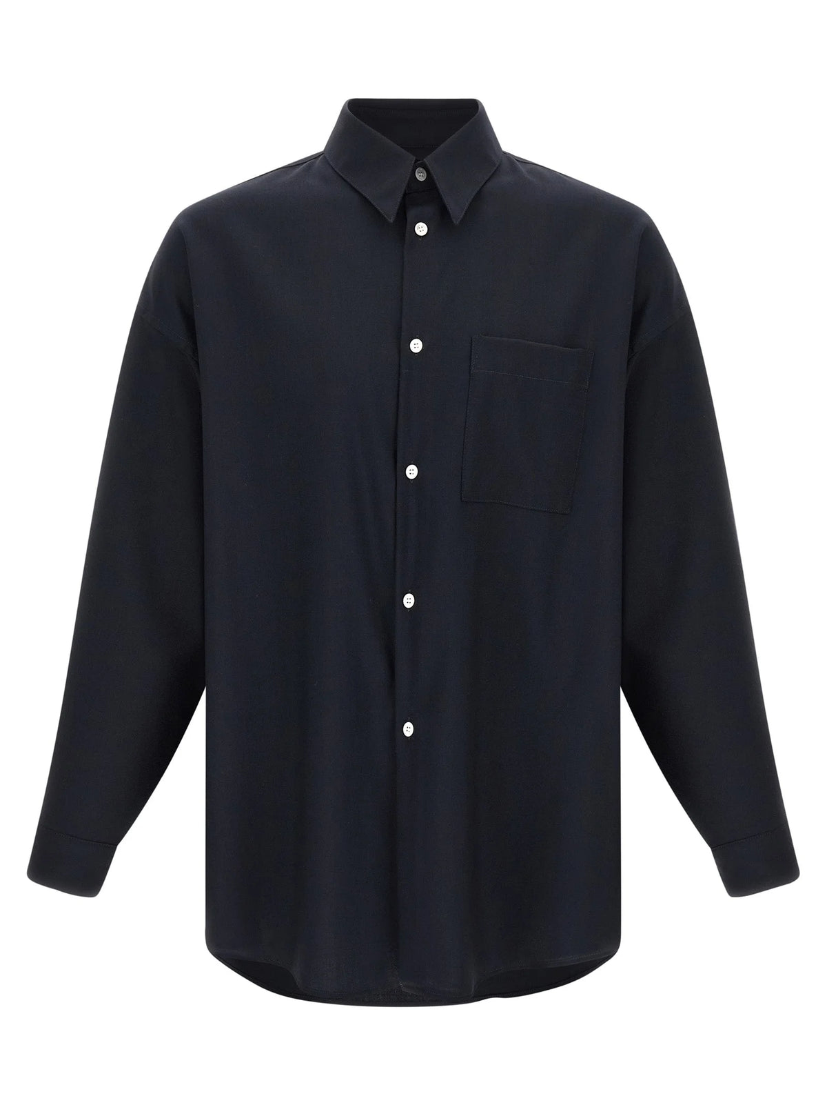 Marni Blue Virgin Wool Blouse - IT50 | L