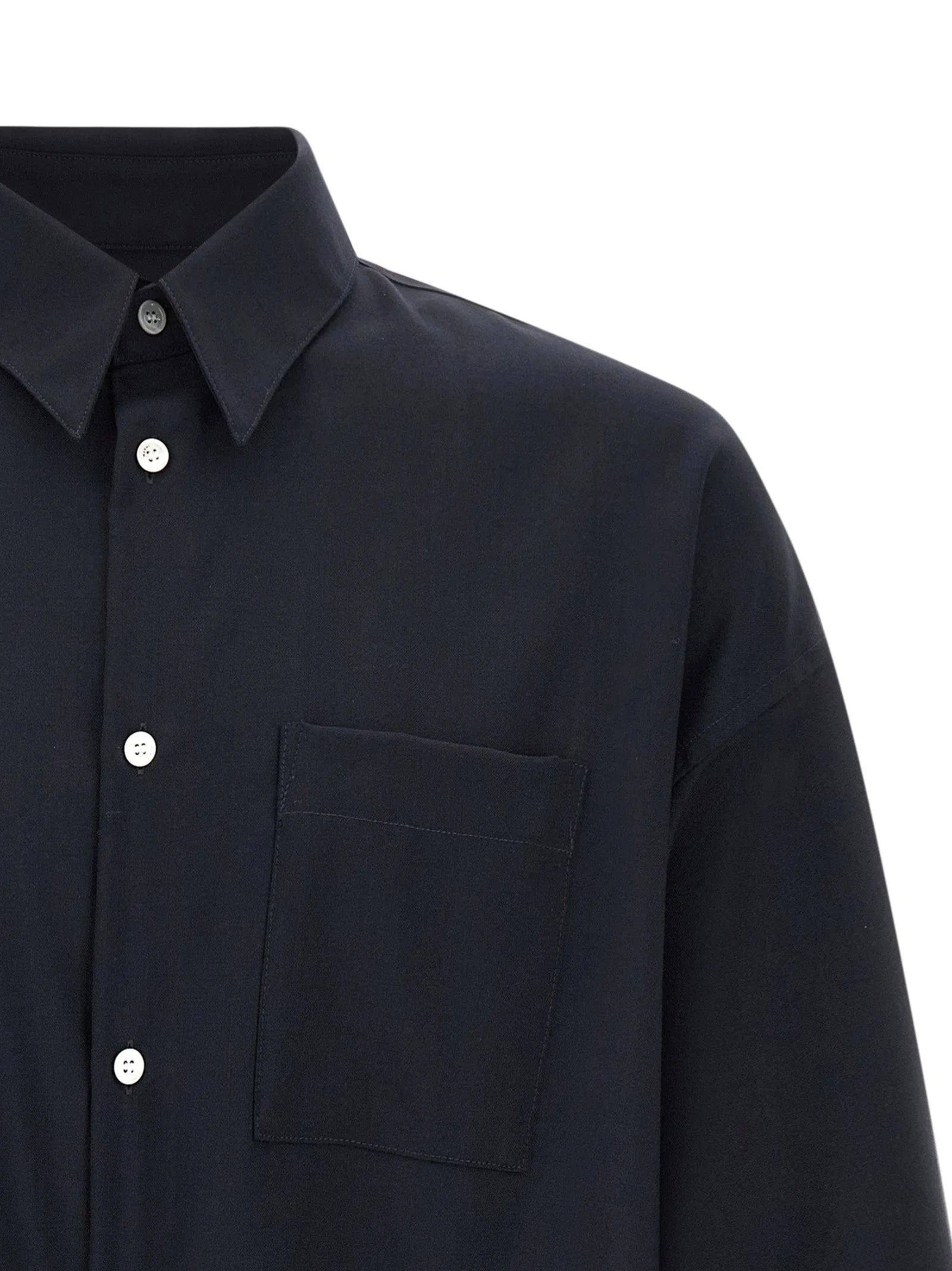 Marni Blue Virgin Wool Blouse - IT50 | L