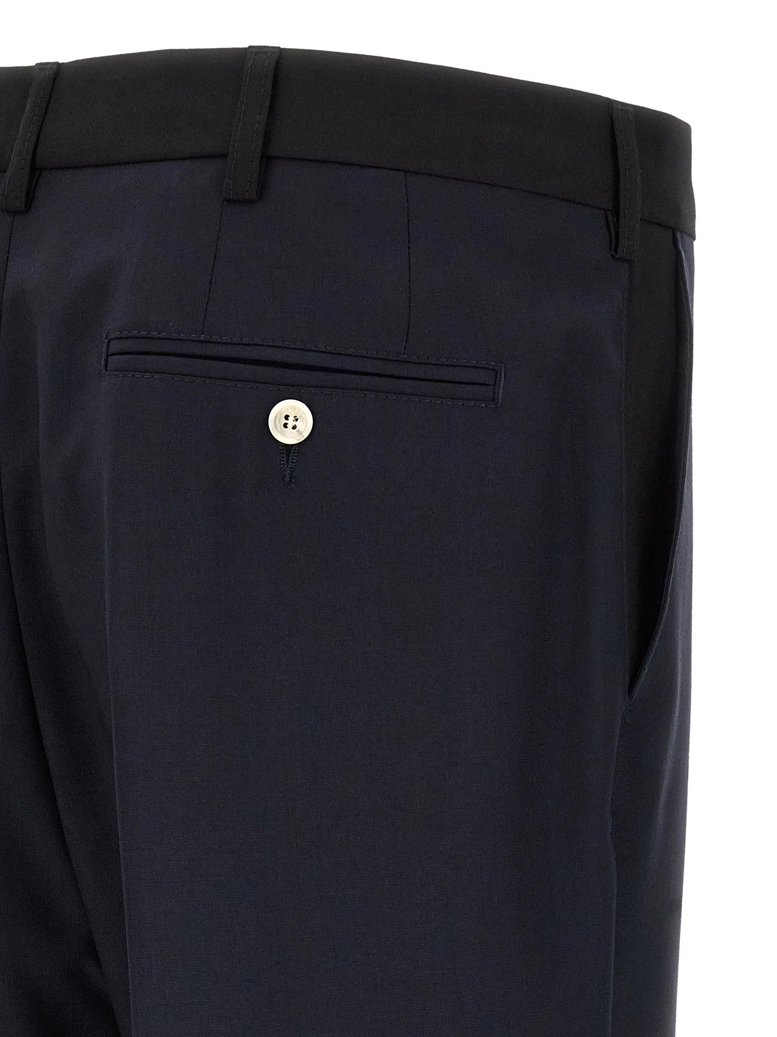 Marni Blue Virgin Wool Casual Pants