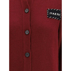 Marni Bordeaux Cashmere Cardigan