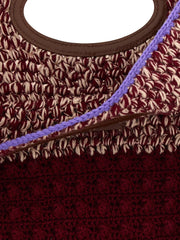 Marni Bordeaux Wool Handbag