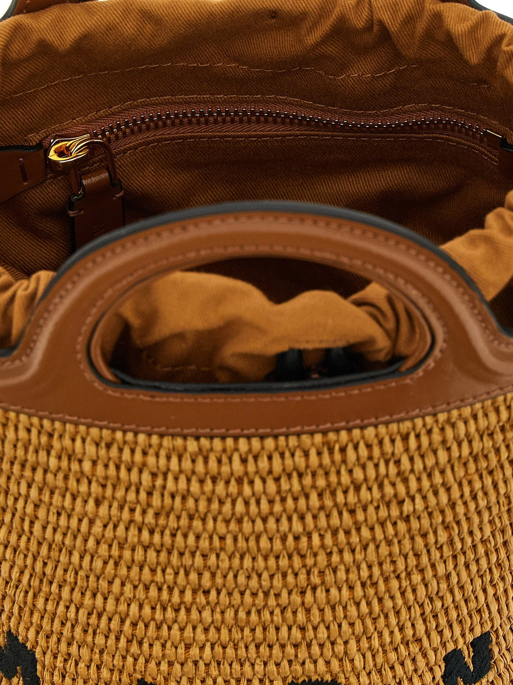 Marni Brown Cotton Handbag