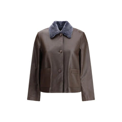 Marni Brown Leather Jacket - IT44 | L