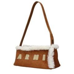 Marni Brown Leather Shoulder Bag