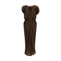 Marni Brown Silk Casual Dress