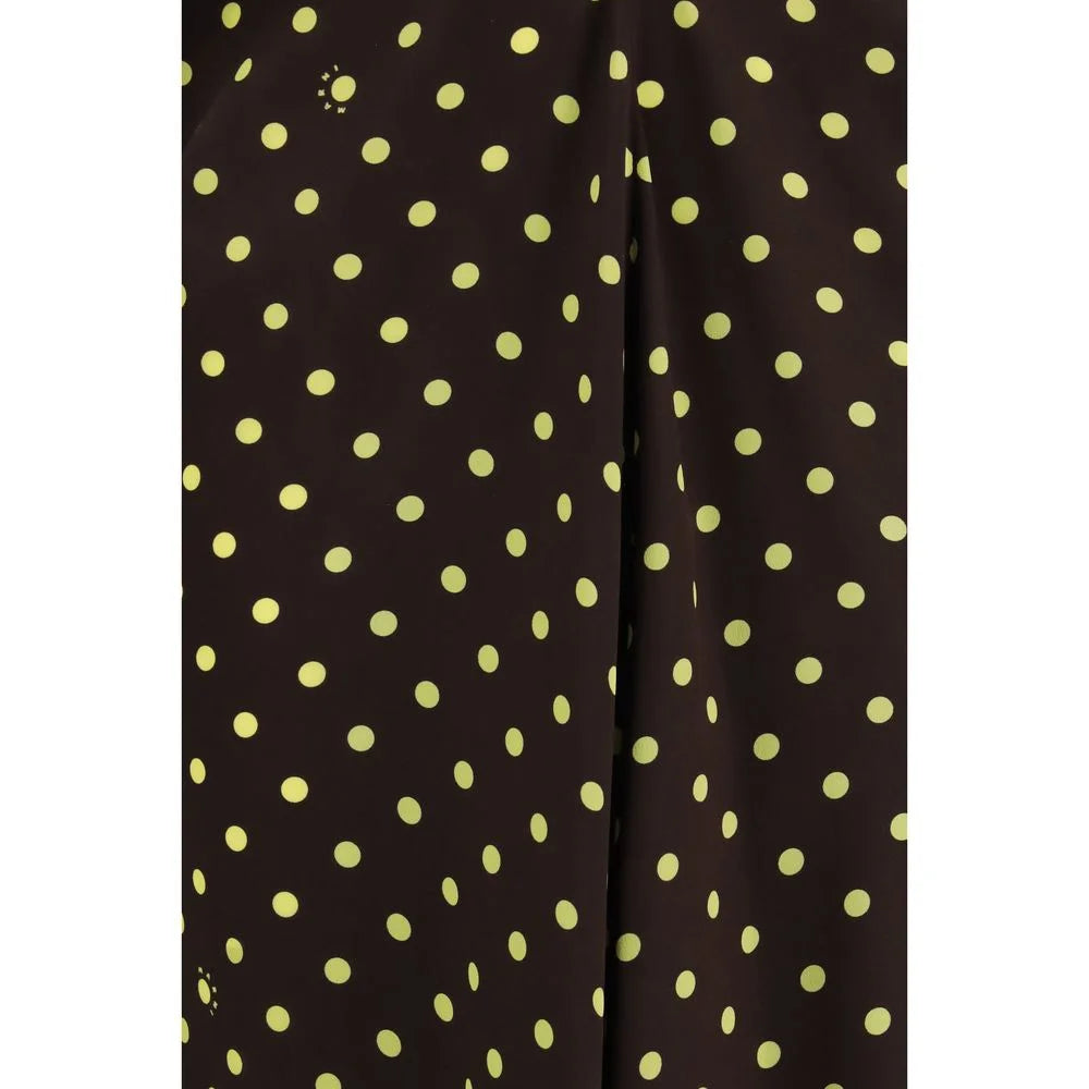 Marni Brown Silk Casual Dress