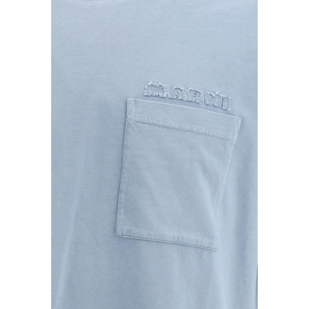 Marni Light Blue Cotton T-Shirt