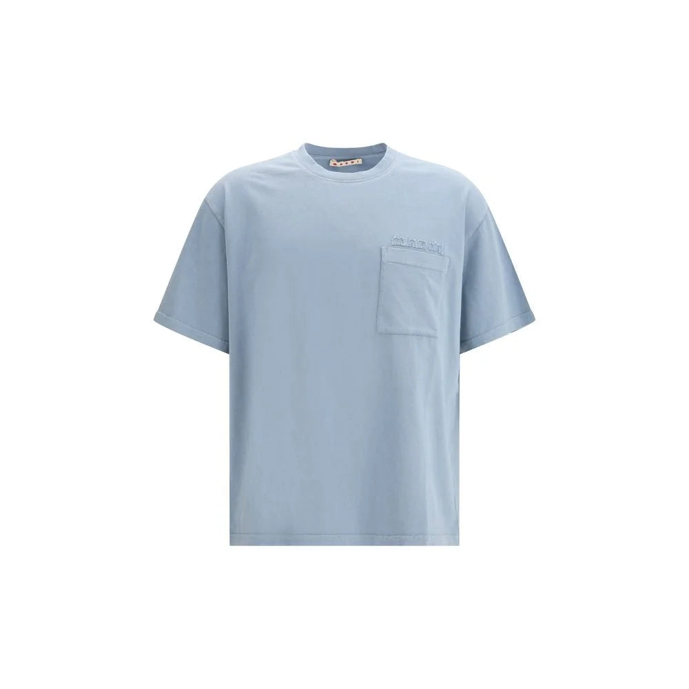 Marni Light Blue Cotton T-Shirt