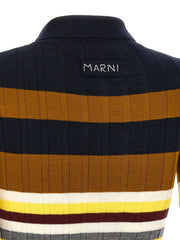 Marni Multicolor Virgin Wool Polo Shirt