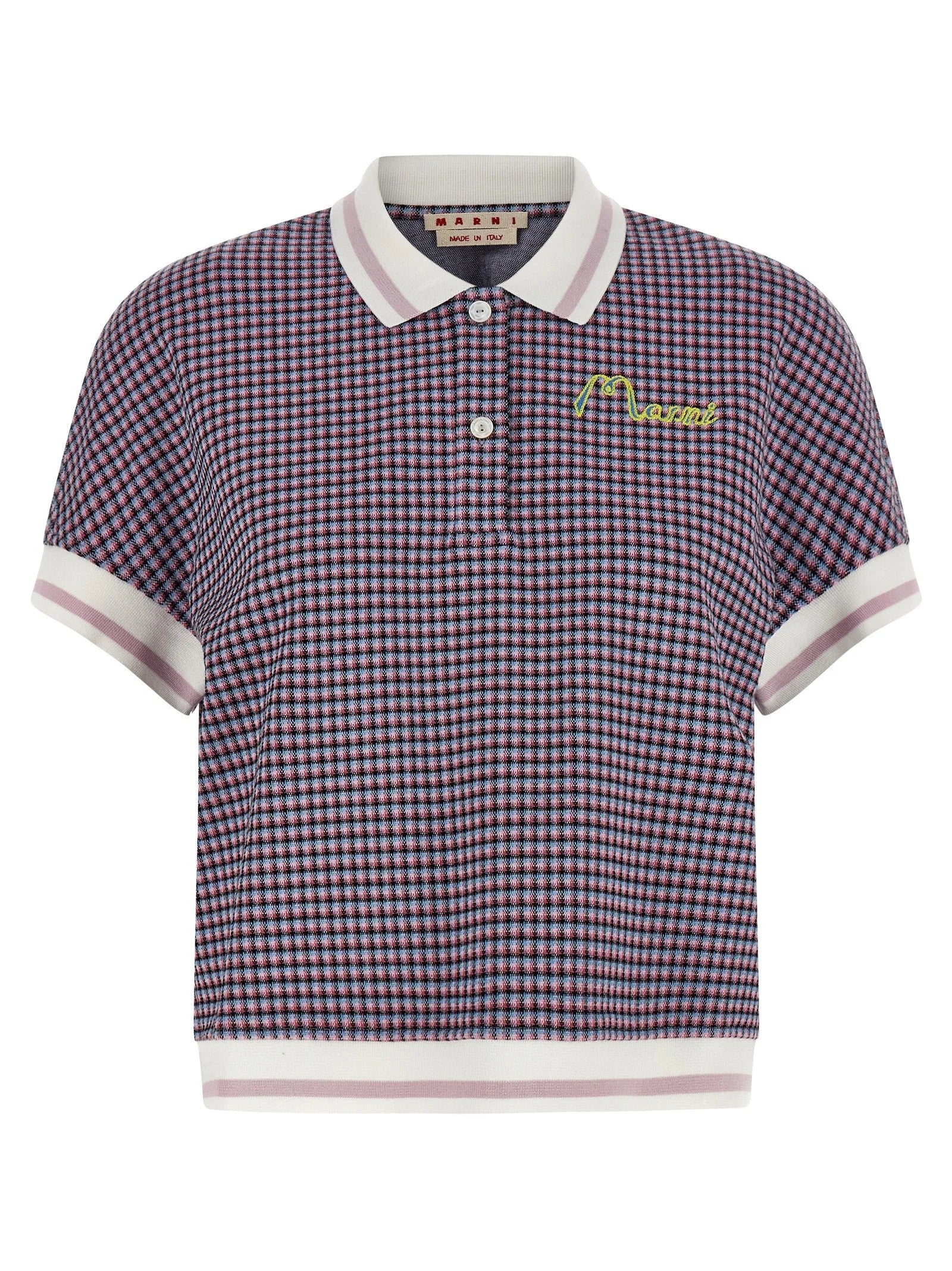 Marni Multicolor Viscose Polo Shirt - IT40