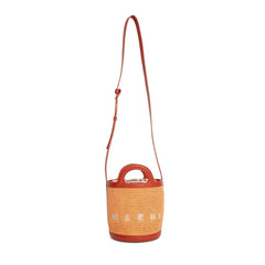 Marni Orange Cotton Backet Bag