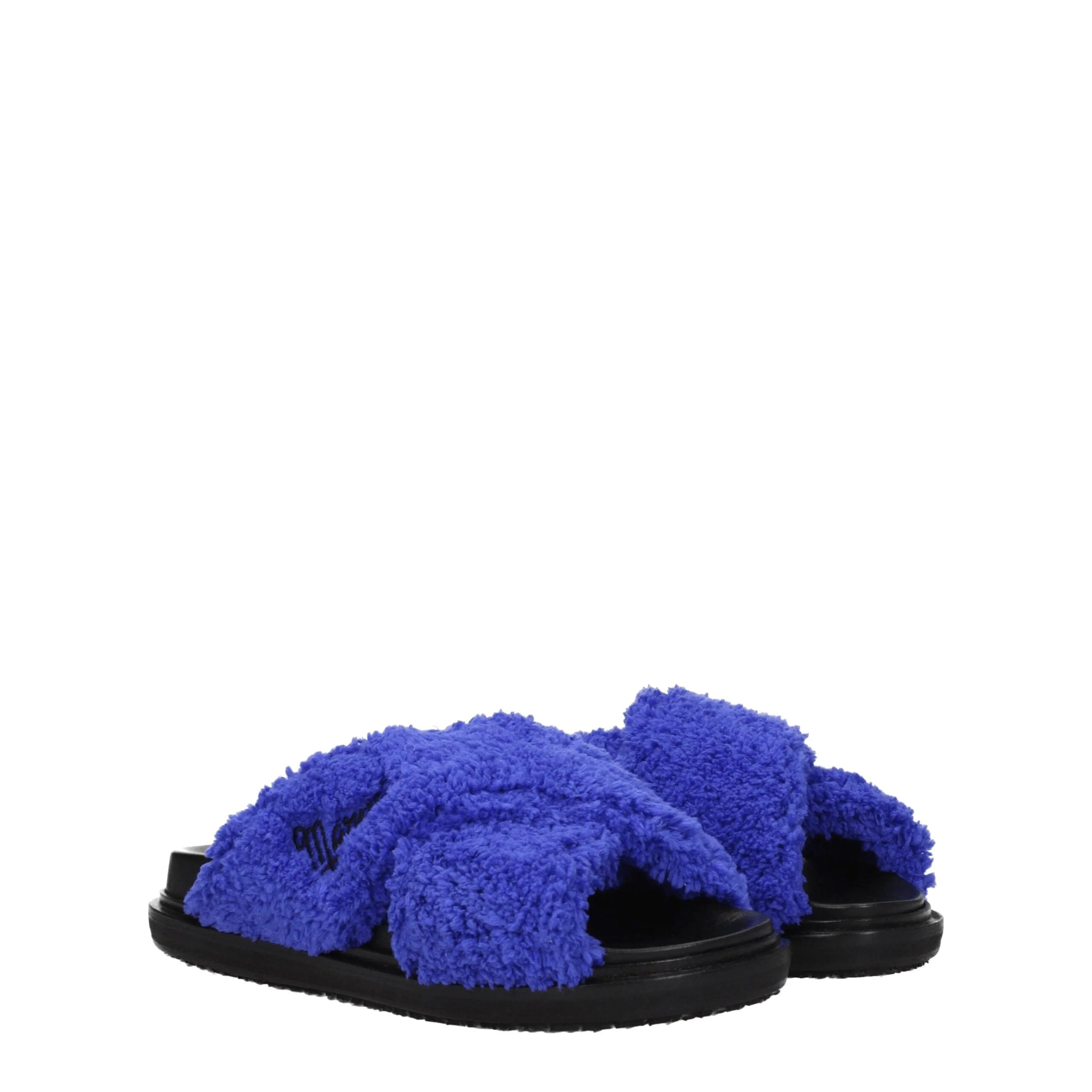 Marni Purple Fabric Slippers Sandals - Slippers