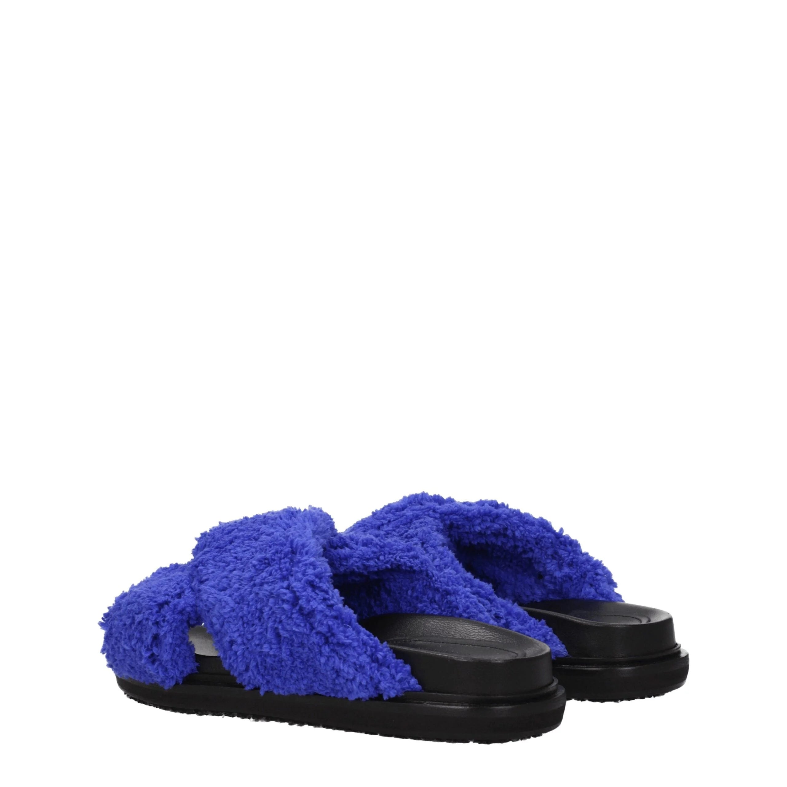 Marni Purple Fabric Slippers Sandals - Slippers