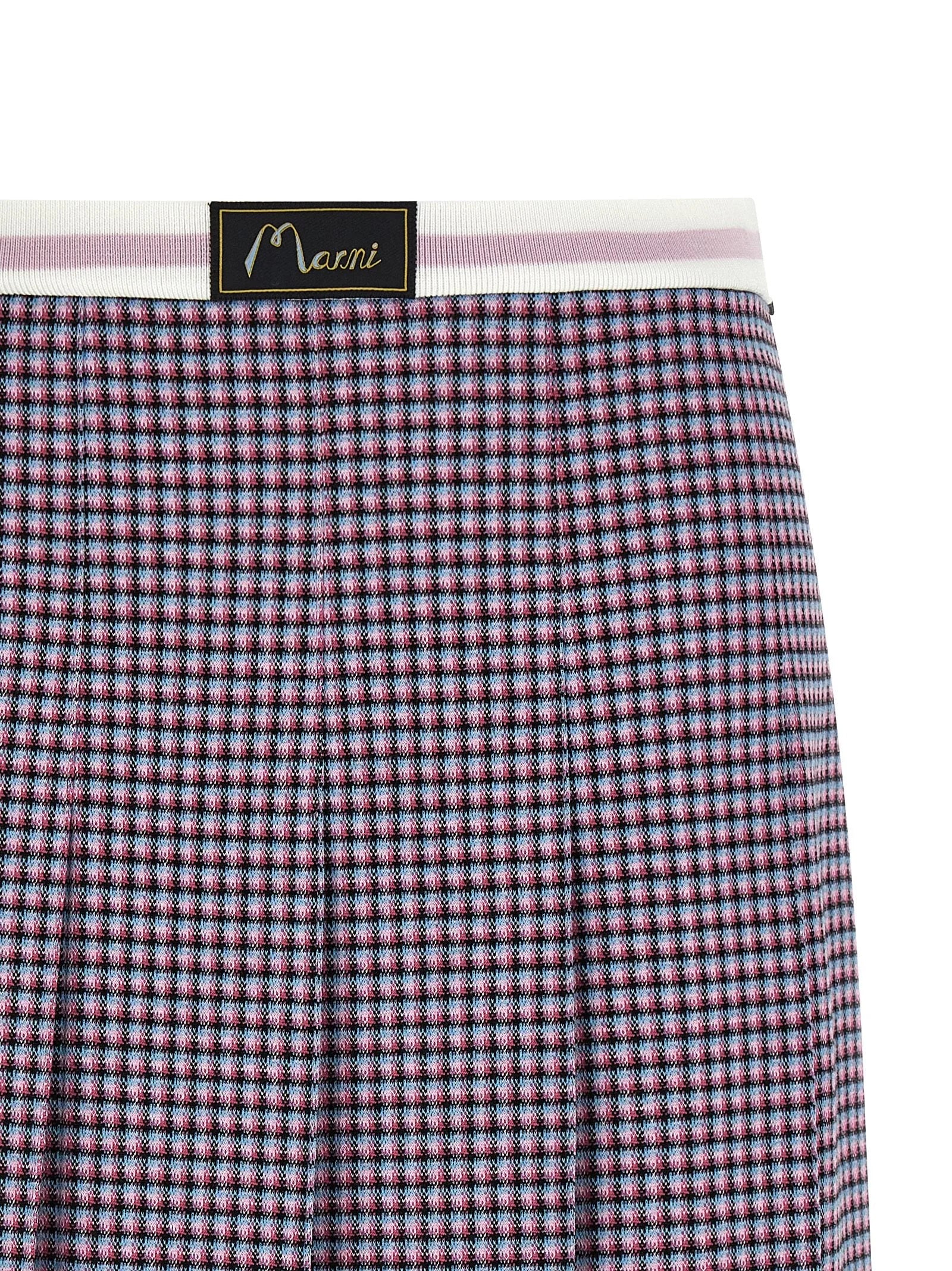 Marni Purple Viscose Long Skirt
