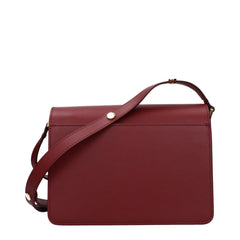 Bolsa de ombro de couro vermelha Marni