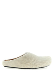 Marni White Calfskin Mules